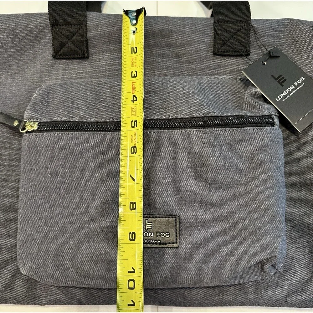 NEW London Fog Collection Gray 100th Anniversary Canvas Duffel Bag NWT